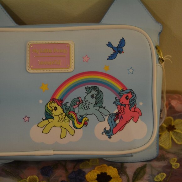 ?✨ Loungefly My Little Pony™ Castle Crossbody Bag ? Exclusive Retro Rainbow